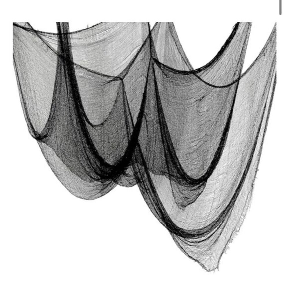 Halloween‎ Black Scary Fabric Decoration for Haunted Houses, Doors, Windows